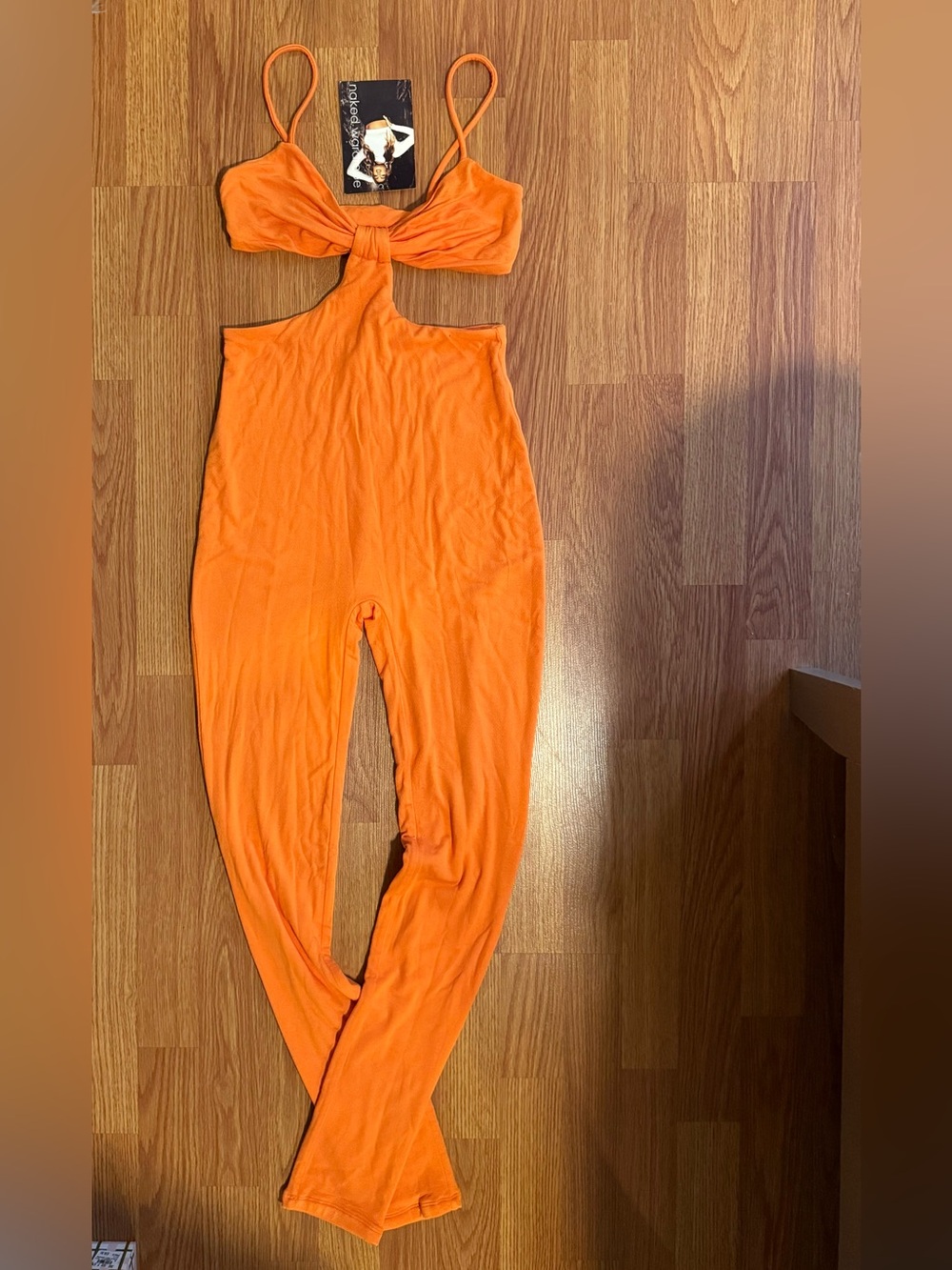 Orange Cutout Jumpsuit